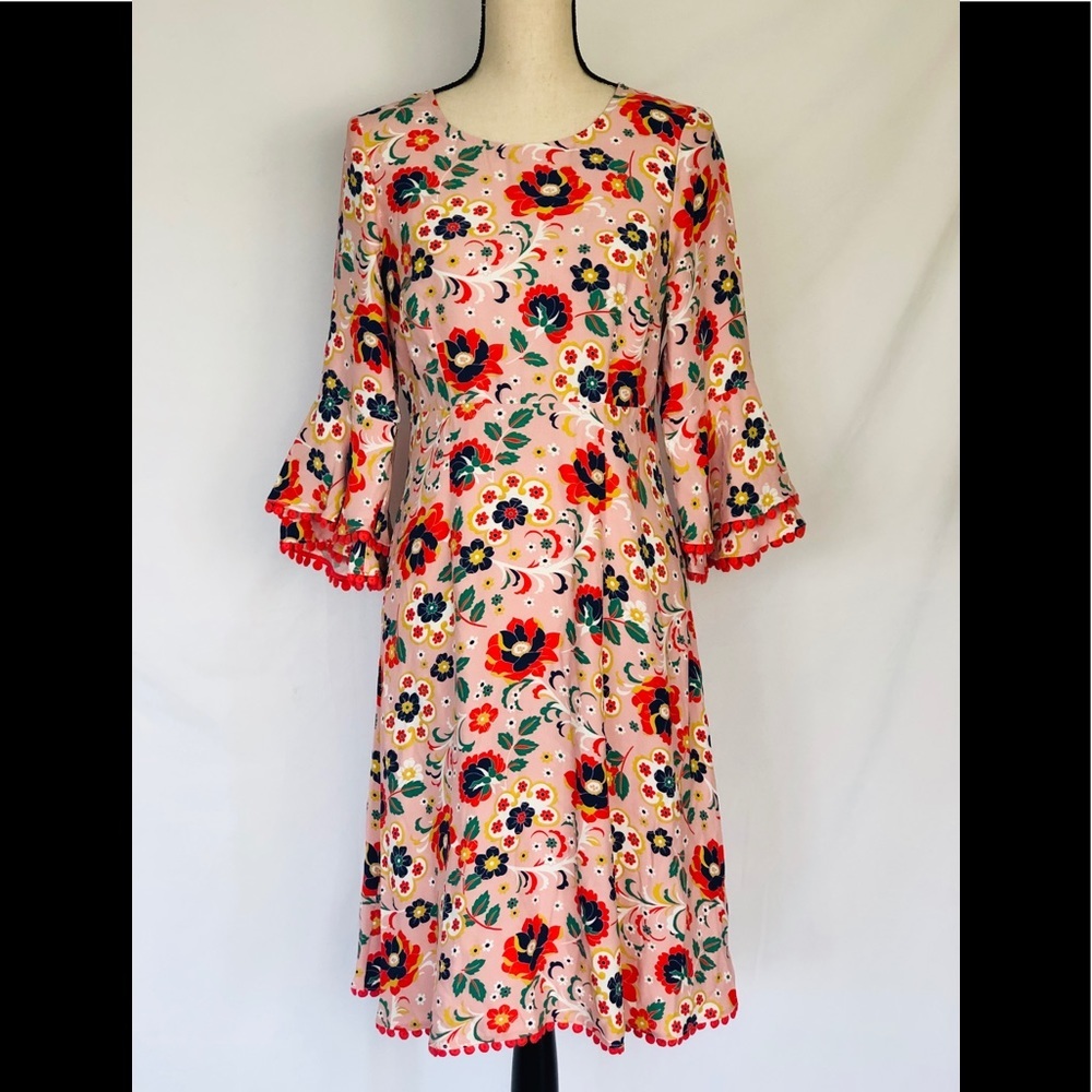 BODEN Beautiful Double Bell Sleeves Dress 4L